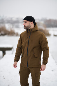Фото - Зимова куртка Softshell від Intruder у кольорі койот - Men box