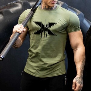 Фото - Зеленая мужская футболка от бренда Alpha спортивная - Men box