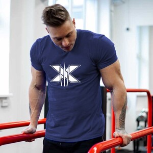 Фото - Футболка для спорту Alpha темно-синього кольору - Men box