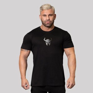 Фото - Мужская черная футболка Alpha для занятий спортом - Men box