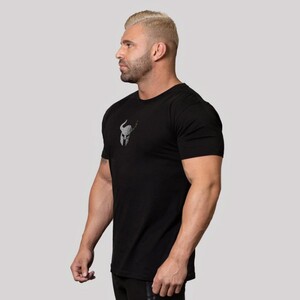Фото - Мужская черная футболка Alpha для занятий спортом - Men box