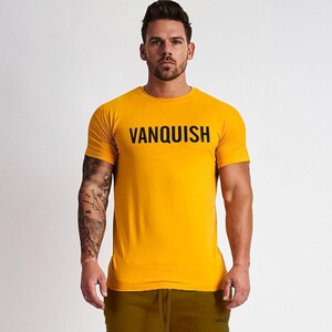 Фото - Чоловіча спортивна футболка VQH жовтого кольору - Men box
