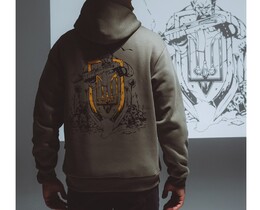 Фото - Худі кольору хакі Staff x DeepState d4 oversize fleece - Men box