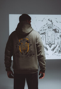 Фото - Худі кольору хакі Staff x DeepState d4 oversize fleece - Men box