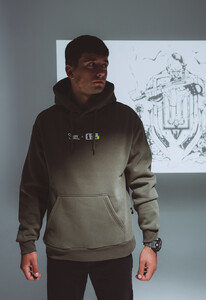 Фото - Худі кольору хакі Staff x DeepState d4 oversize fleece - Men box