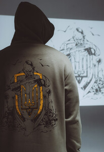 Фото - Худі кольору хакі Staff x DeepState d4 oversize fleece - Men box