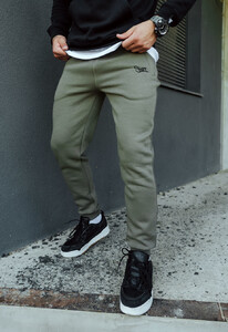 Фото - Флисовые спортивные штаны Staff khaki logo fleece - Men box