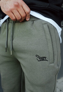 Фото - Флисовые спортивные штаны Staff khaki logo fleece - Men box