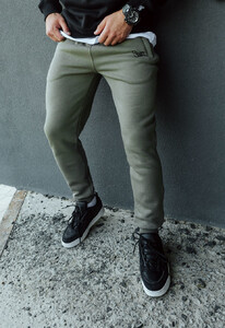 Фото - Флисовые спортивные штаны Staff khaki logo fleece - Men box