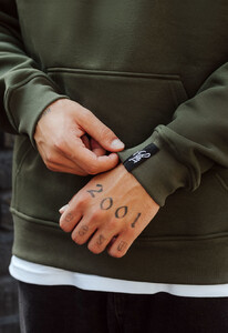 Фото - Однотонное худи цвета хаки Staff khaki basic oversize fleece - Men box