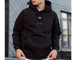 Фото - Чорна толстовка худі Staff logo oversize fleece - Men box