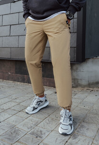 Фото - Утепленные джоггеры бежевого цвета Staff ba beige fleece - Men box