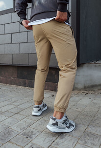 Фото - Утепленные джоггеры бежевого цвета Staff ba beige fleece - Men box