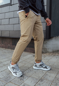 Фото - Утепленные джоггеры бежевого цвета Staff ba beige fleece - Men box