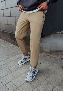 Фото - Утепленные джоггеры бежевого цвета Staff ba beige fleece - Men box