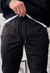 Фото - Однотонные черные джоггеры Staff lo black - Men box