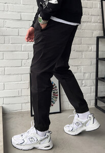 Фото - Однотонные черные джоггеры Staff lo black - Men box