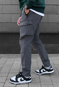 Фото - Утепленные зимние штаны Staff st cargo gray fleece - Men box