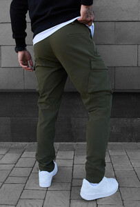 Фото - Утеплені штани кольору хакі Staff st cargo khaki fleece - Men box