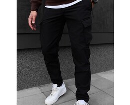 Фото - Утеплені штани карго Staff st cargo black fleece - Men box