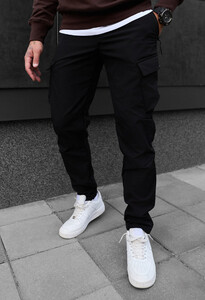 Фото - Утеплені штани карго Staff st cargo black fleece - Men box