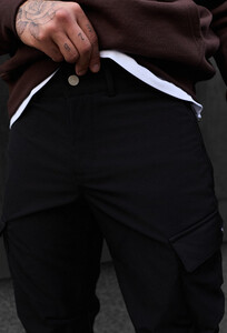 Фото - Утеплені штани карго Staff st cargo black fleece - Men box