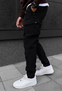 Фото - Утеплені штани карго Staff st cargo black fleece - Men box
