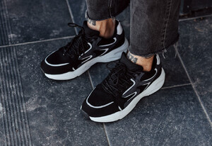 Фото - Демисезонные кроссовки Staff gray & black - Men box