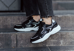 Фото - Демисезонные кроссовки Staff gray & black - Men box
