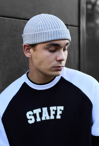 Фото - Чоловіча шапка біні сірого кольору Staff gray - Men box