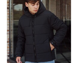Фото - Однотонная зимняя куртка Staff kob black - Men box