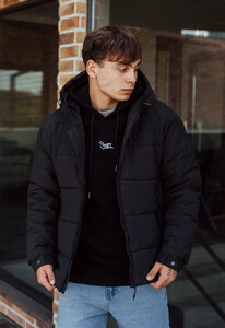 Фото - Однотонная зимняя куртка Staff kob black - Men box