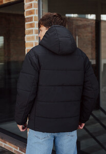 Фото - Однотонная зимняя куртка Staff kob black - Men box