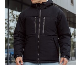 Фото - Черная зимняя куртка Staff black logo - Men box