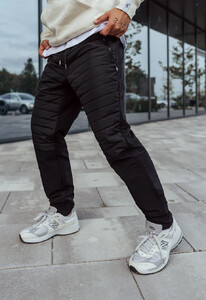Фото - Чорні утеплені штани для чоловіків Staff ap microfleece black - Men box