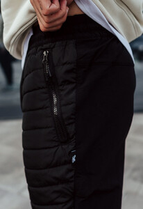 Фото - Чорні утеплені штани для чоловіків Staff ap microfleece black - Men box