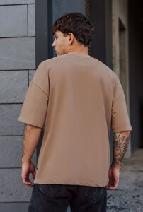 Фото - Однотонна оверсайз футболка Staff brown oversize basic - Men box