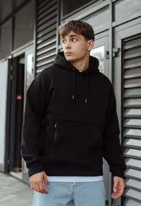 Фото - Універсальне чорне худі Staff black logo back oversize fleece - Men box