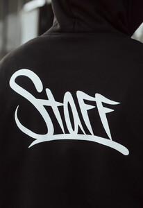Фото - Універсальне чорне худі Staff black logo back oversize fleece - Men box