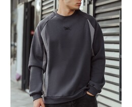 Фото - Свитшот серого цвета Staff gray logo oversize fleece - Men box