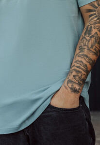 Фото - Футболка блакитного кольору Staff light blue basic - Men box