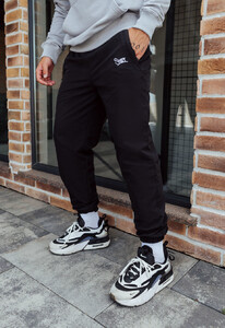 Фото - Черные утепленные джоггеры Staff ba logo black fleece - Men box