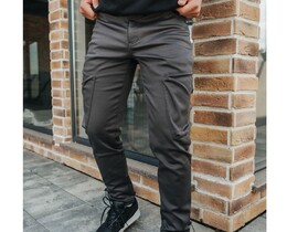 Фото - Серые утепленные штаны Staff coa cargo gray fleece - Men box