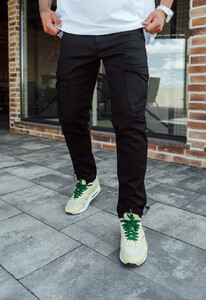 Фото - Утепленные мужские штаны Staff coa cargo black fleece - Men box