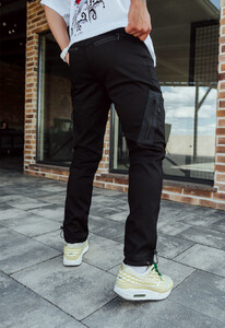 Фото - Утепленные мужские штаны Staff coa cargo black fleece - Men box