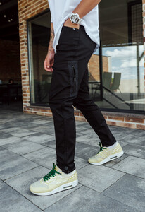Фото - Утепленные мужские штаны Staff coa cargo black fleece - Men box