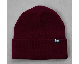 Фото - Однотонна шапка бордового кольору Staff bordo basic - Men box