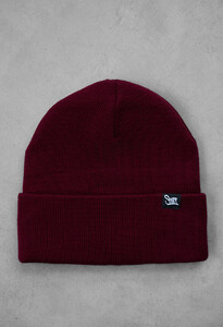 Фото - Однотонна шапка бордового кольору Staff bordo basic - Men box