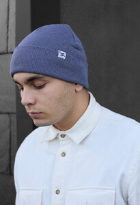 Фото - Сіро-синя тепла шапка Staff gray blue basic - Men box
