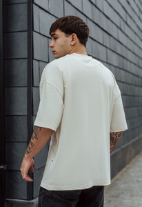Фото - Бежева оверсайз футболка Staff light beige oversize - Men box